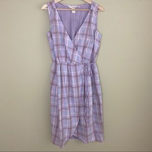 Sundance Purple Plaid Wrap Dress